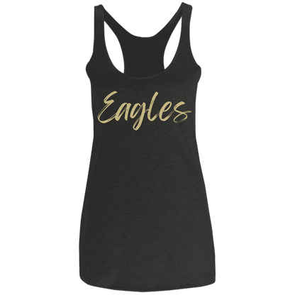 Women's Super Soft School Script Racerback Tank - New Albany Eagles