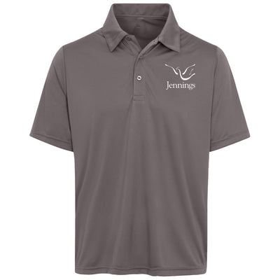 Men's Performance Pique Polo - White Jennings Logo