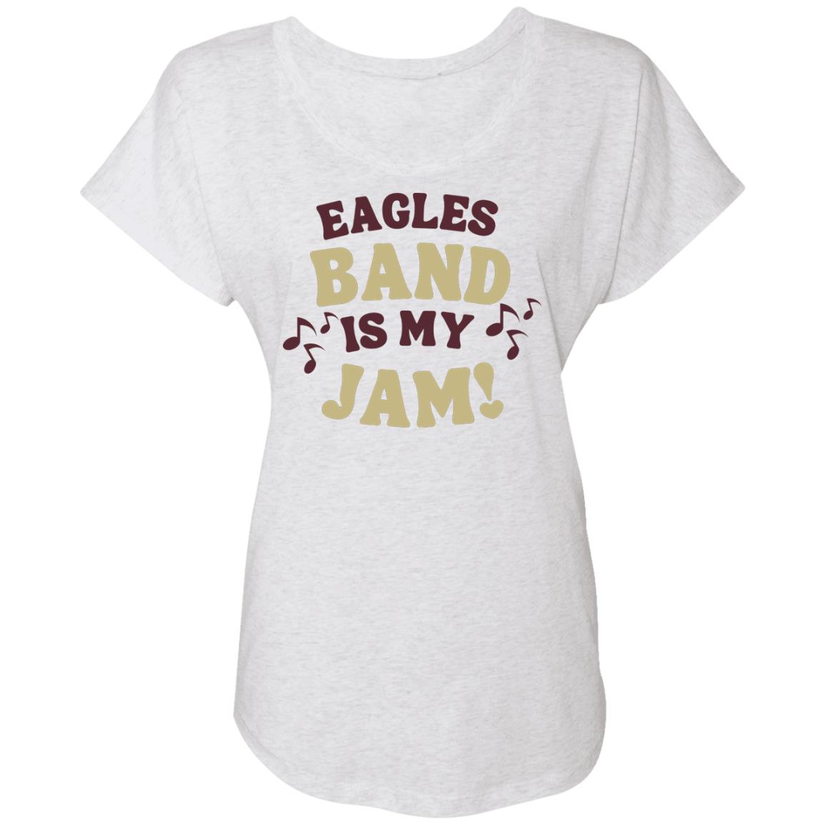 Women's Super Soft Band Jam Dolman Graphic Tee - New Albany Eagles