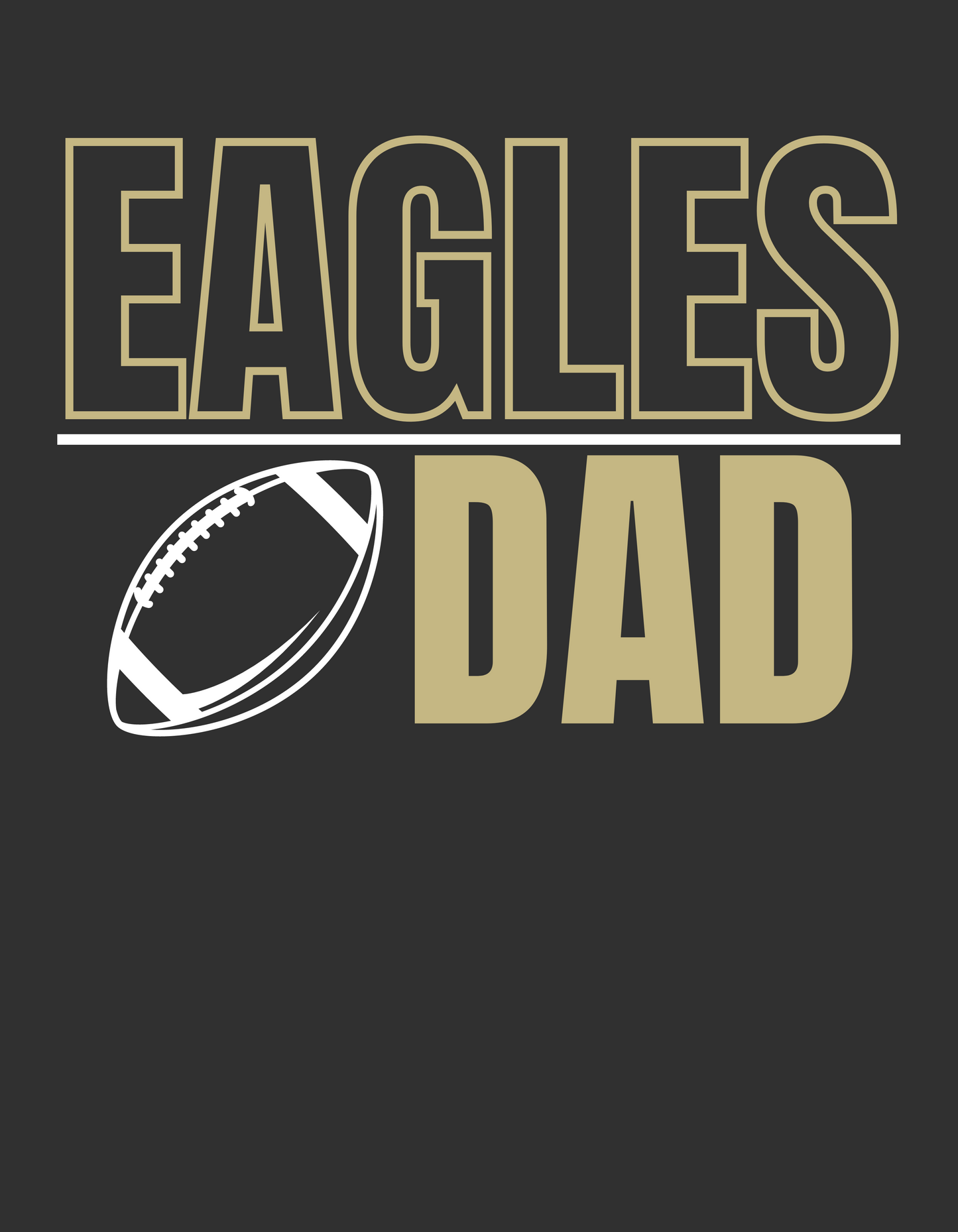 Men's Super Soft Football Dad Short Sleeve Graphic Tee - New Albany Eagles