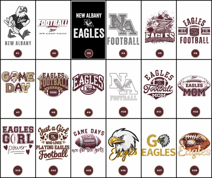 Adult Unisex Choose your Graphic Hoodie with Customized Back - New Albany Flag Football