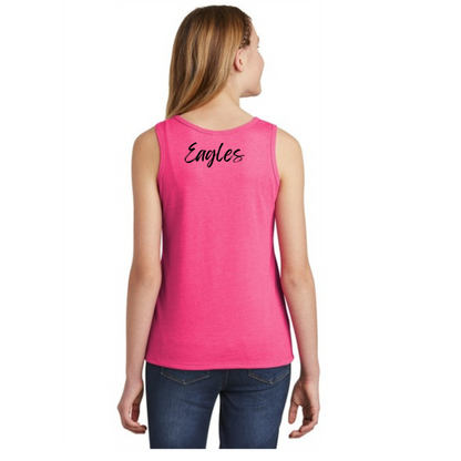 Girls Classic Logo Front/Back Print Tank - New Albany Eagles