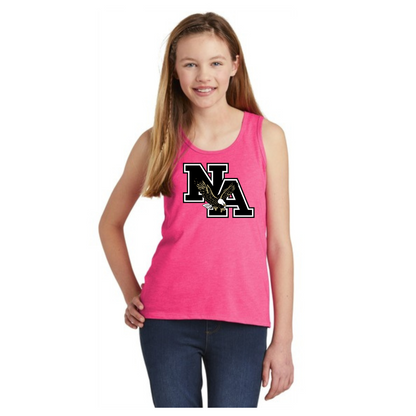 Girls Classic Logo Front/Back Print Tank - New Albany Eagles