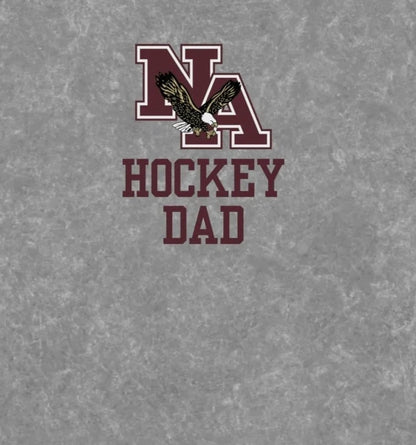 Men's Hockey Dad Classic Logo Mineral Wash Short Sleeve Graphic Tee - New Albany Eagles