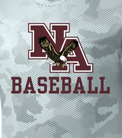 Youth Camo Baseball Logo Competitor Performance Short Sleeve Graphic Tee - New Albany Eagles