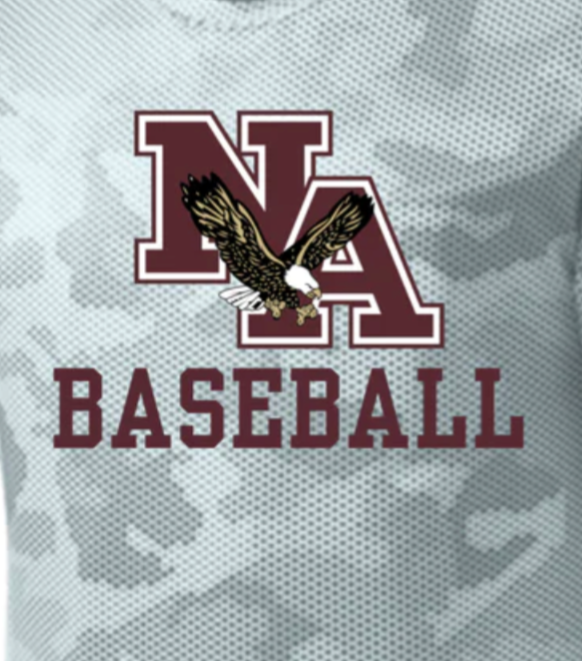 Youth Camo Baseball Logo Competitor Performance Short Sleeve Graphic Tee - New Albany Eagles