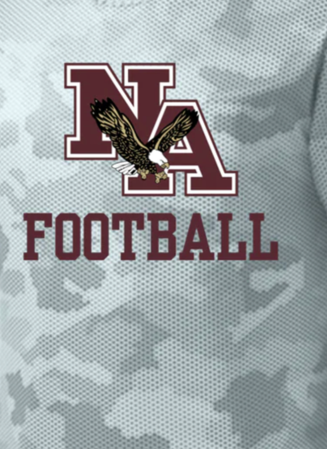 Men's Camo Football Competitor Performance Short Sleeve Graphic Tee - New Albany Eagles