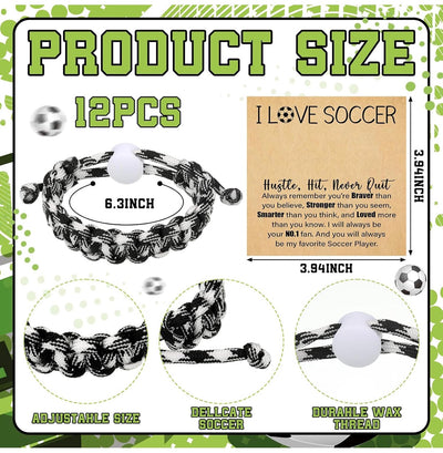 New Albany Youth Soccer Adjustable Braided Bracelet with Motivational Card