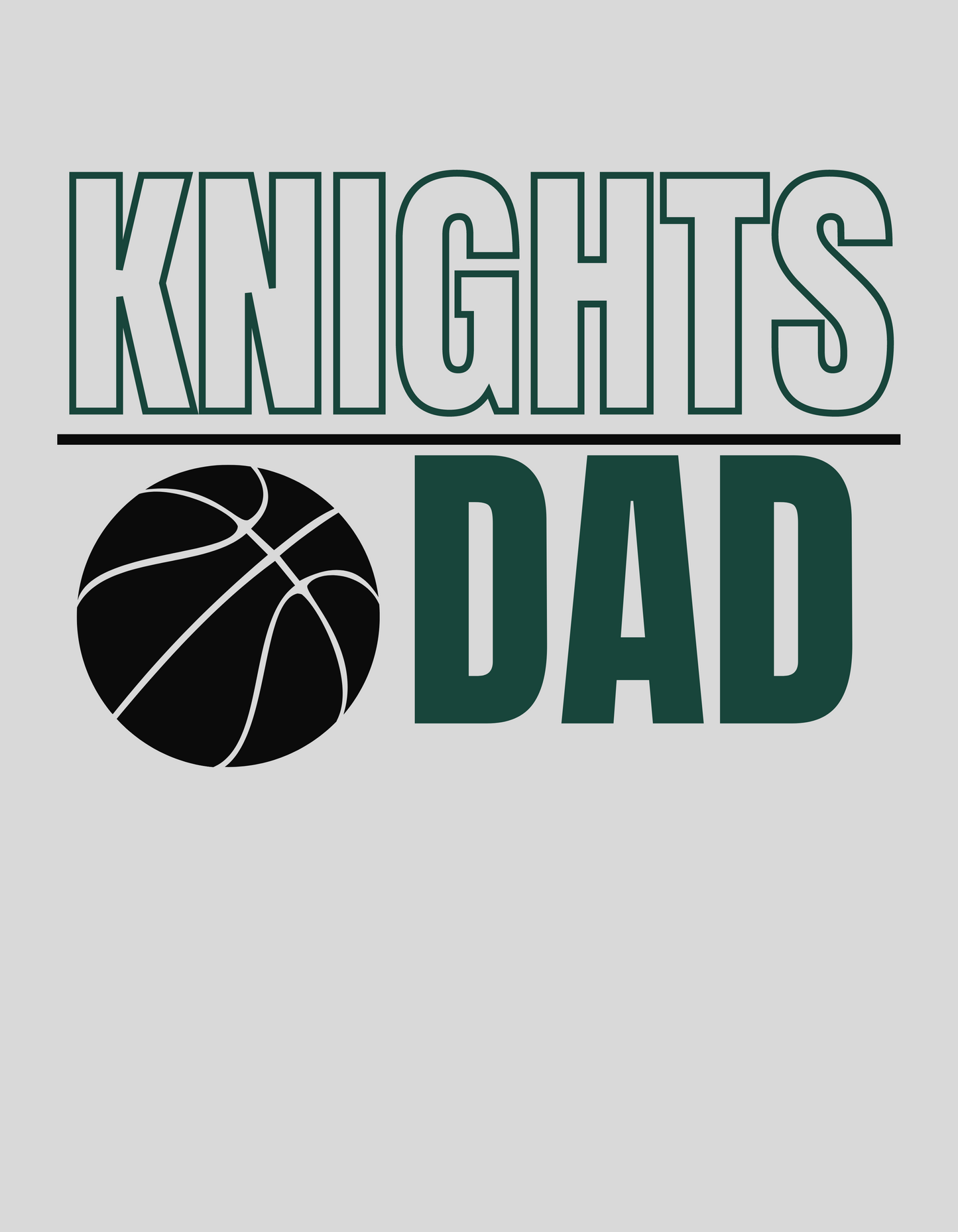 Men's Super Soft Basketball Dad Short Sleeve Graphic Tee - Nordonia Knights
