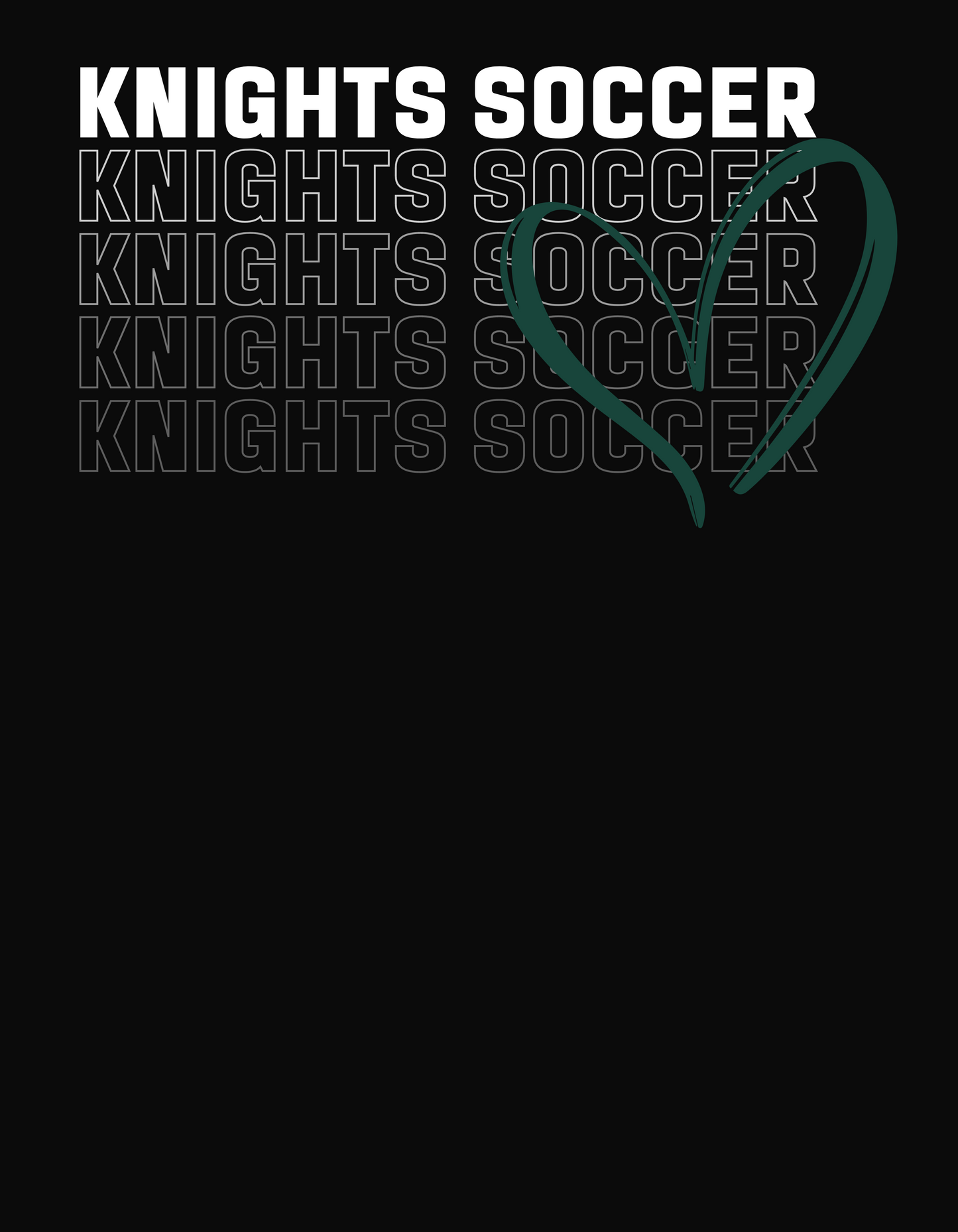 Women's Super Soft Love Soccer Repeat Racerback Tank - Nordonia Knights