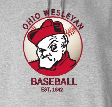 Adult Unisex 1842 Bishops Baseball Graphic Hoodie - Ohio Wesleyan University