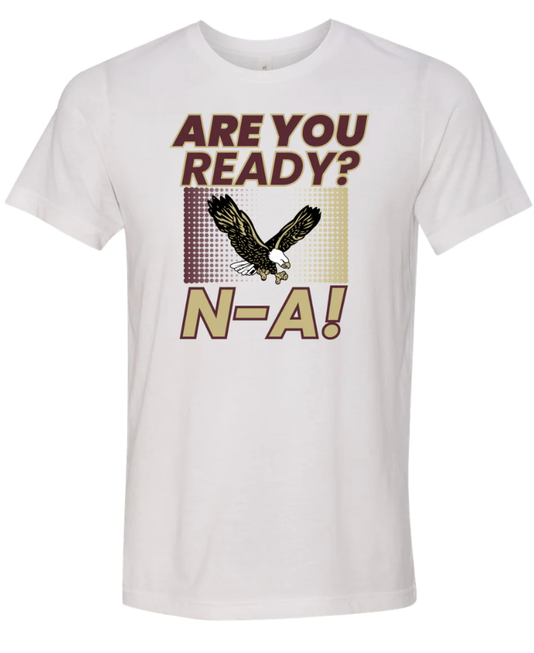 Adult Unisex Super Soft Eagles Ready Short Sleeve Graphic Tee - New Albany Eagles