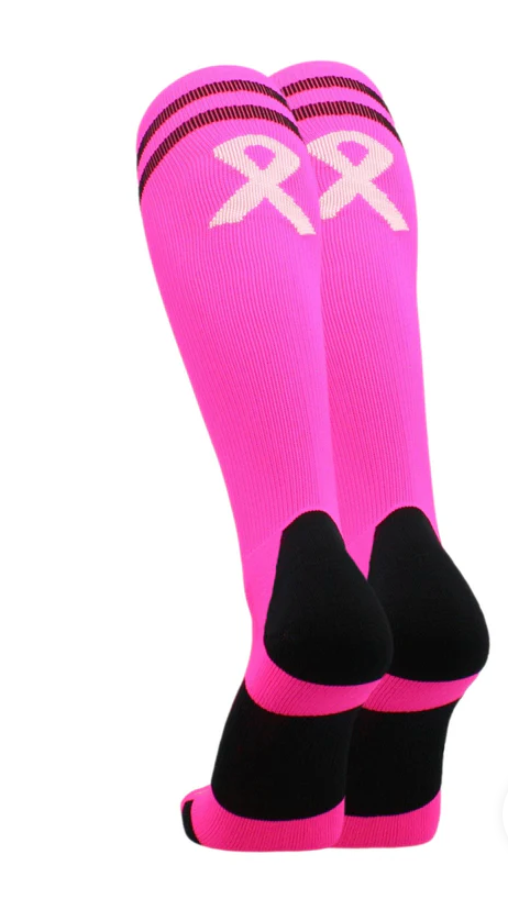 Youth & Men's Knee-High Elite Sport Socks - Breast Cancer Awareness