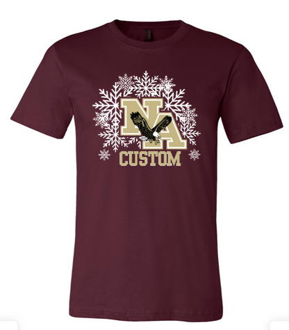 Adult Unisex Logo Snowflake PJ Tee - Customized