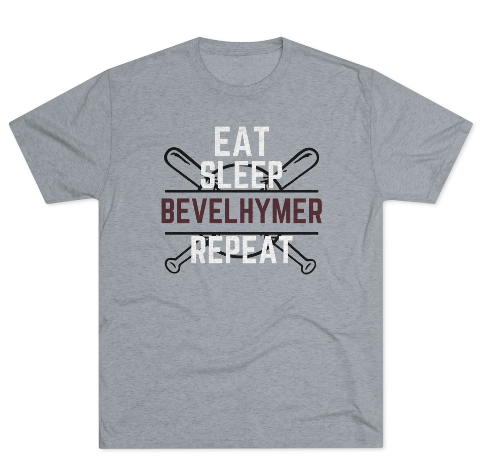 Adult Unisex Super Soft Eat Sleep Baseball Short Sleeve Graphic Tee - HOLIDAY DEAL