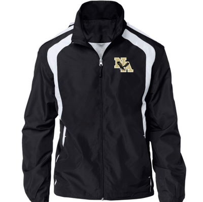 Adult Unisex Colorblock Windbreaker Jacket with Gold Logo