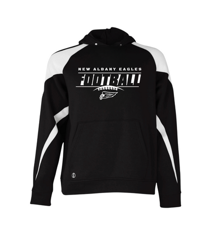 Adult Unisex New Albany Eagles Goal Line Graphic Holloway Colorblock Fleece Hoodie