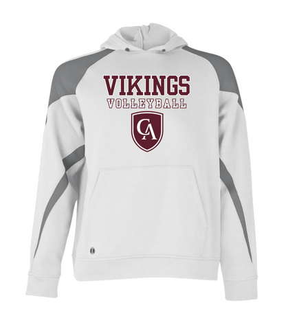 Adult Unisex Columbus Academy Vikings Volleyball Graphic Holloway Colorblock Fleece Hoodie