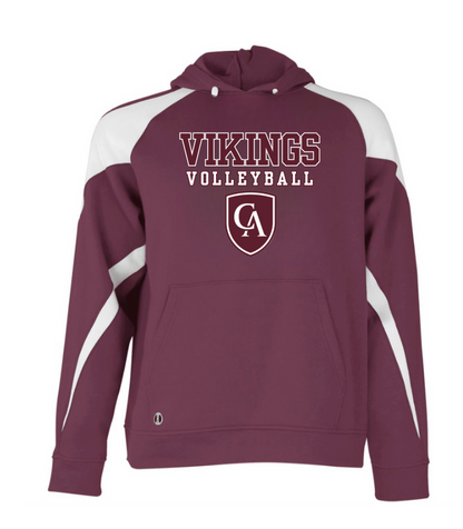 Adult Unisex Columbus Academy Vikings Volleyball Graphic Holloway Colorblock Fleece Hoodie