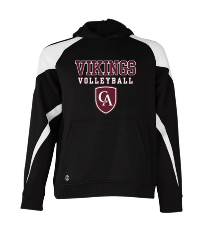 Adult Unisex Columbus Academy Vikings Volleyball Graphic Holloway Colorblock Fleece Hoodie