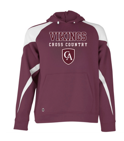 Adult Unisex Columbus Academy Vikings Cross Country Graphic Holloway Colorblock Fleece Hoodie
