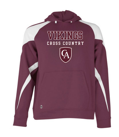Adult Unisex Columbus Academy Vikings Cross Country Graphic Holloway Colorblock Fleece Hoodie