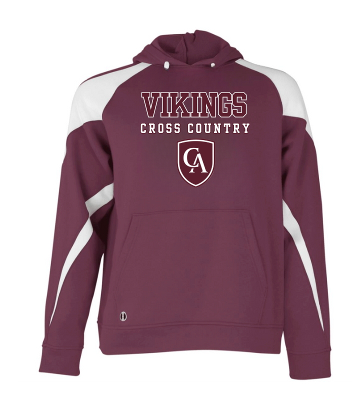 Adult Unisex Columbus Academy Vikings Cross Country Graphic Holloway Colorblock Fleece Hoodie