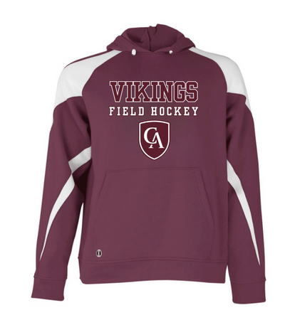 Adult Unisex Columbus Academy Vikings Field Hockey Graphic Holloway Colorblock Fleece Hoodie