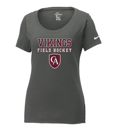 Women's Columbus Academy Vikings Field Hockey Graphic Nike Core Cotton Scoop Neck Tee