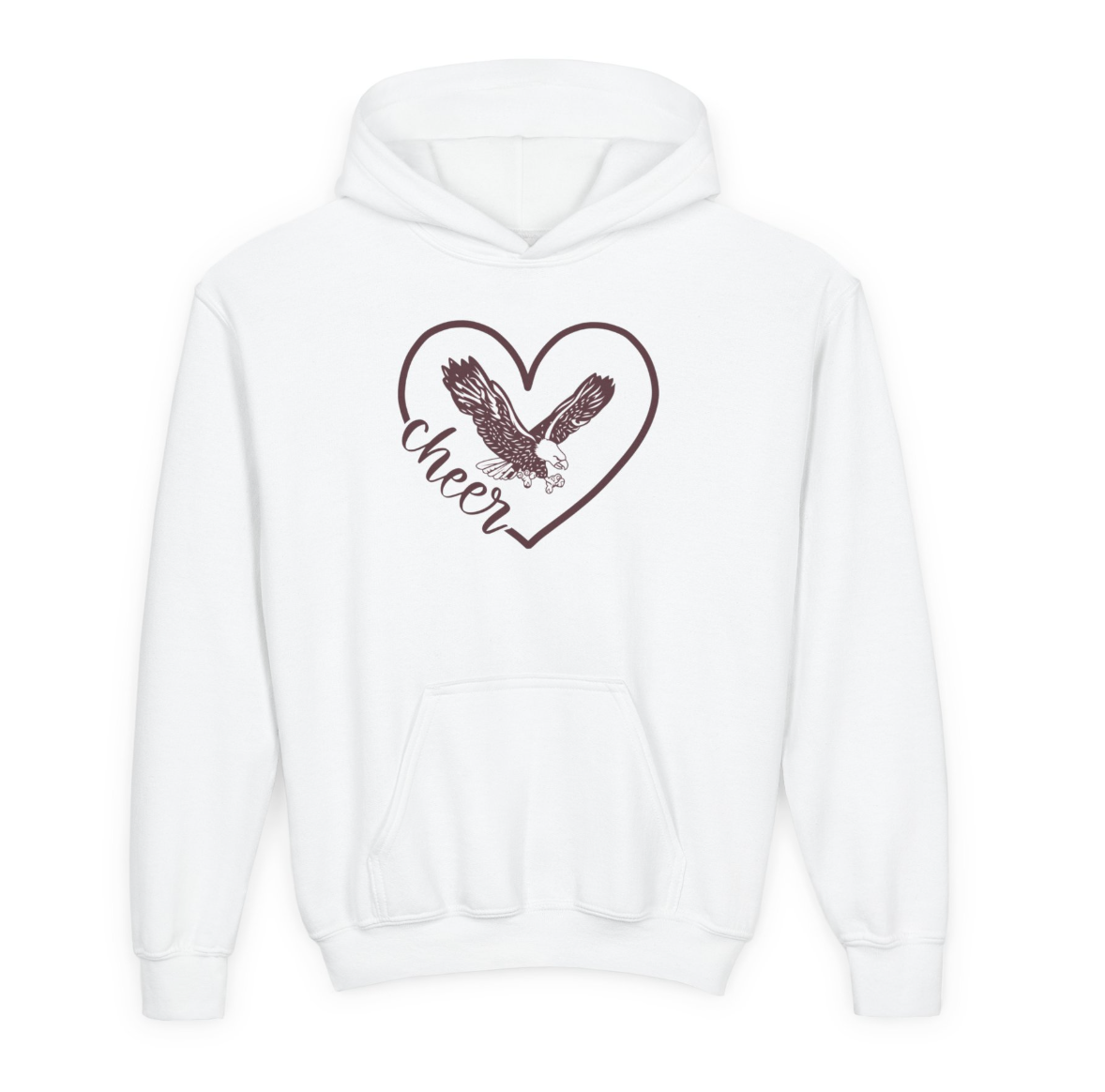 Youth Eagles Cheer Love Graphic Hoodie
