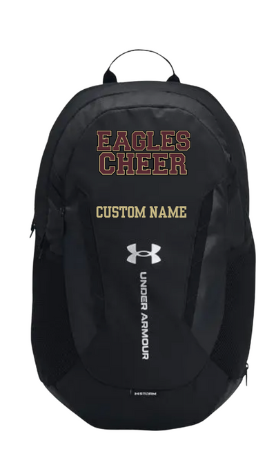 Under Armour Hustle Backpack with Embroidered Eagles Cheer and CUSTOMIZED Name