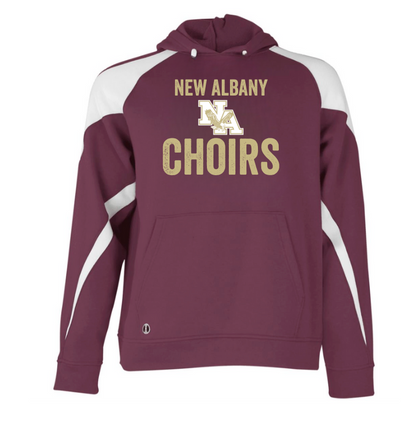 Adult Unisex Vintage Distressed New Albany Choirs Graphic Holloway Colorblock Fleece Hoodie
