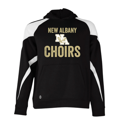Adult Unisex Vintage Distressed New Albany Choirs Graphic Holloway Colorblock Fleece Hoodie