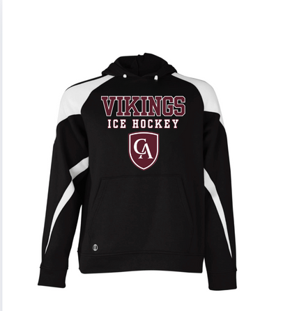 Adult Unisex Columbus Academy Vikings Ice Hockey Graphic Holloway Colorblock Fleece Hoodie