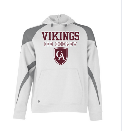 Adult Unisex Columbus Academy Vikings Ice Hockey Graphic Holloway Colorblock Fleece Hoodie