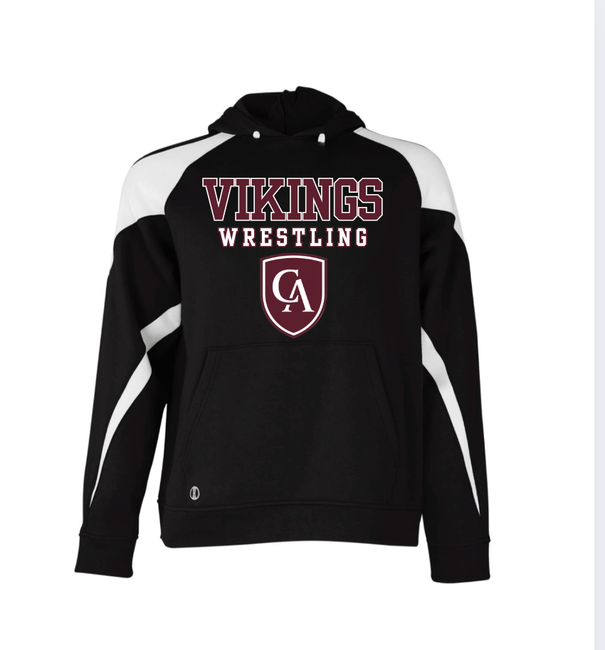 Adult Unisex Columbus Academy Vikings Wrestling Graphic Holloway Colorblock Fleece Hoodie