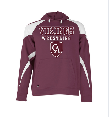 Adult Unisex Columbus Academy Vikings Wrestling Graphic Holloway Colorblock Fleece Hoodie