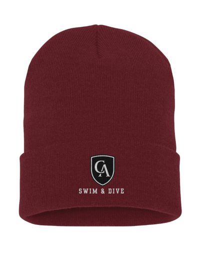 Adult Unisex Columbus Academy Vikings Swim & Dive Embroidered Knit Hat