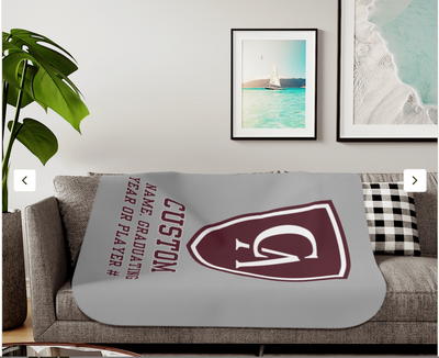 Columbus Academy Graphic So-Soft Sherpa Blanket - CUSTOMIZED