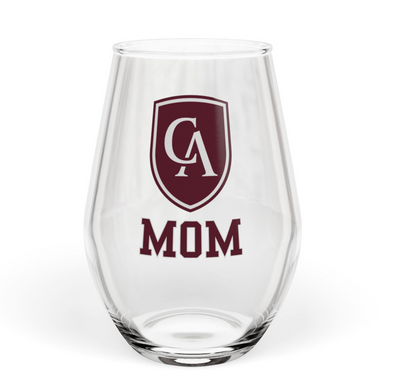Columbus Academy Logo Graphic Stemless Wine Glass - CUSTOMIZED