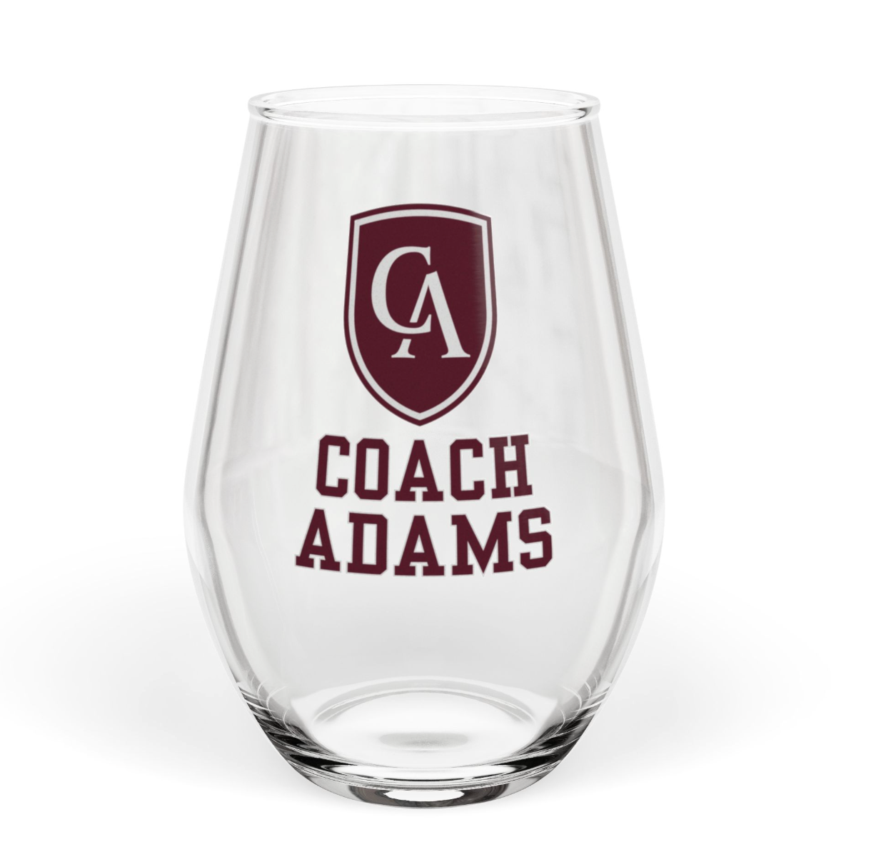 Columbus Academy Logo Graphic Stemless Wine Glass - CUSTOMIZED