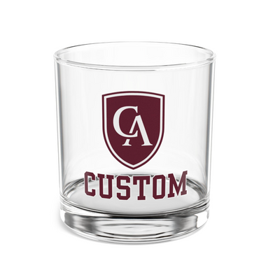 Columbus Academy Logo Graphic Rocks Glass - CUSTOMIZED
