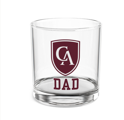 Columbus Academy Logo Graphic Rocks Glass - CUSTOMIZED