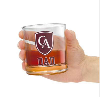 Columbus Academy Logo Graphic Rocks Glass - CUSTOMIZED