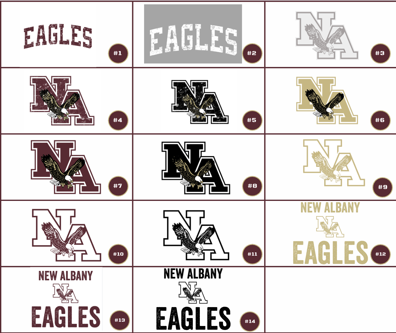 Customized Metal Ornament - New Albany Eagles