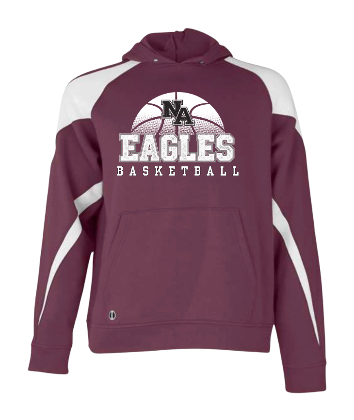 Adult Unisex New Albany Eagles Basketball Fast Break Graphic Holloway Colorblock Fleece Hoodie