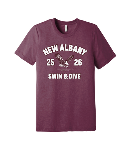Adult Unisex NAHS Swim & Dive Super Soft OFFICIAL TEAM TEE