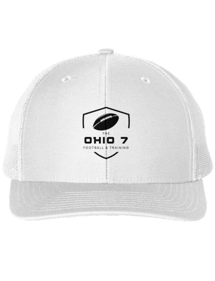 Adult Unisex The Ohio 7 Black Logo Embroidered Richardson 112 Snapback Trucker Hat
