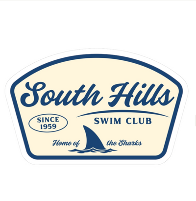 South Hills Swim Club Home of the Sharks Graphic Kiss-Cut Sticker