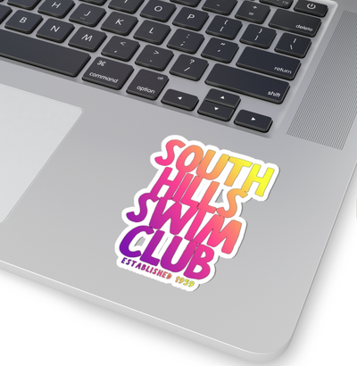 South Hills Swim Club SHSC Ombre Graphic Kiss-Cut Sticker